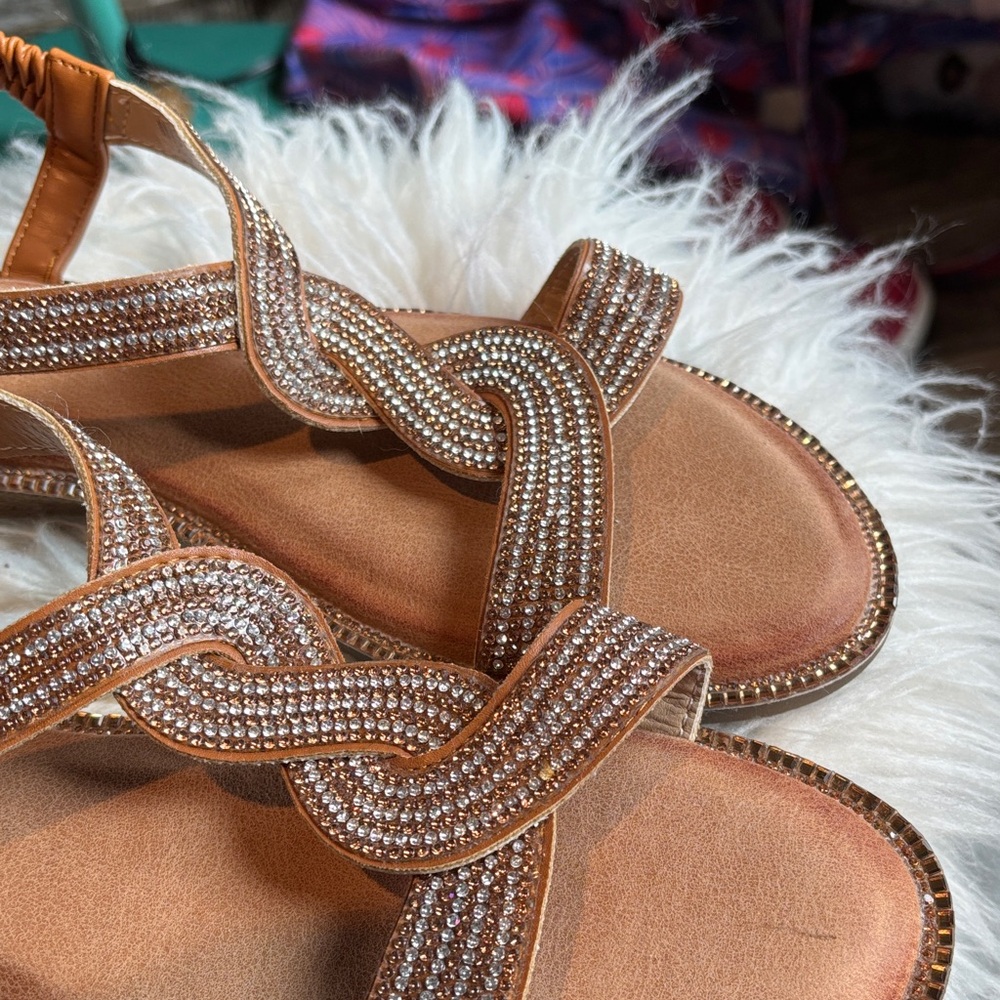 Patrizia by Spring Step Elegant Sandals with Rhinestone Detailing Brand New - Picture 7 of 7